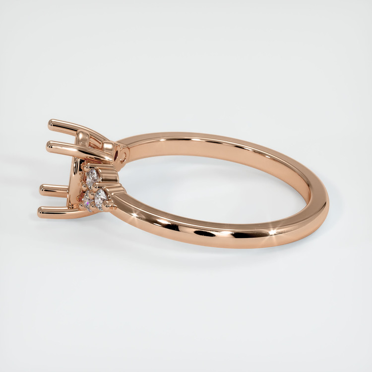 18K Rose Gold Accent Stones Ring Setting
