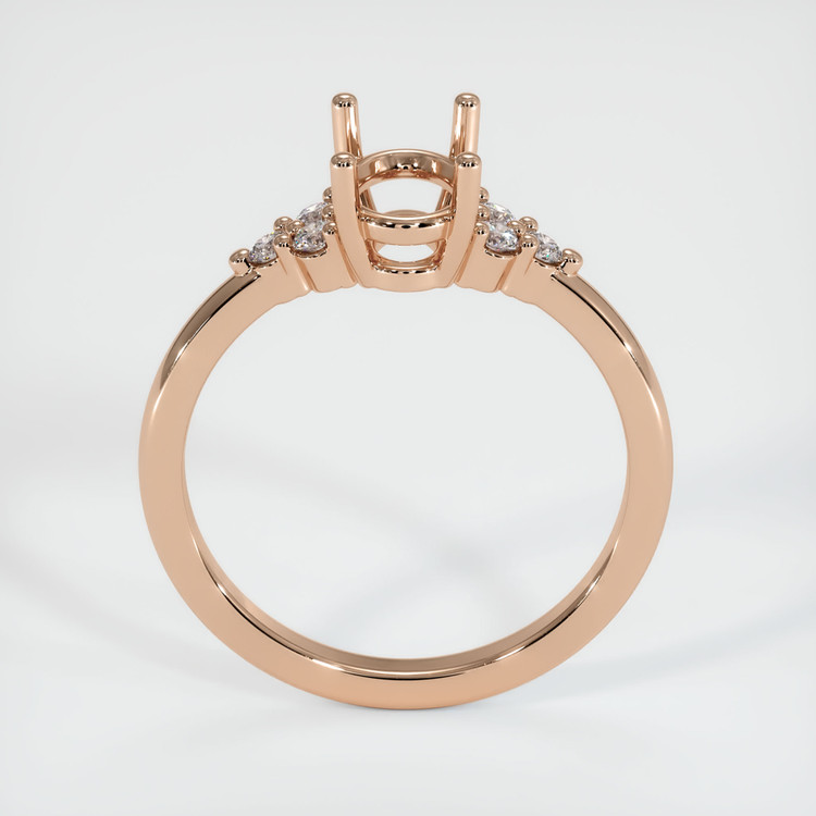18K Rose Gold Accent Stones Ring Setting