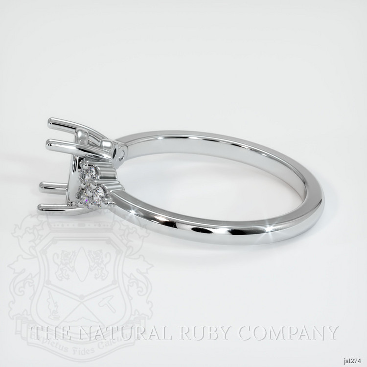 10K White Gold Accent Stones Ring Setting