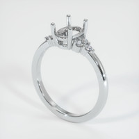 14K White Gold Accent Stones Ring Setting Video