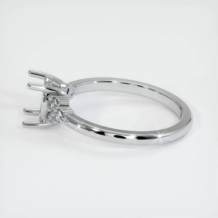 14K White Gold Accent Stones Ring Setting