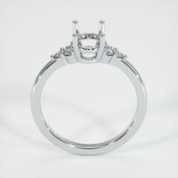14K White Gold Accent Stones Ring Setting Image