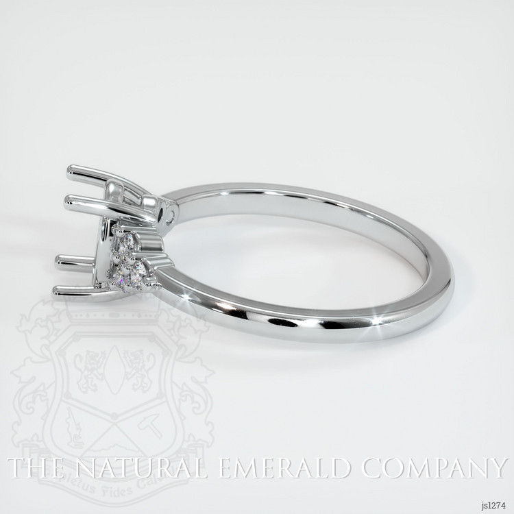 18K White Gold Accent Stones Ring Setting