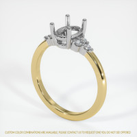 14K White & Yellow Accent Stones Ring Setting Video
