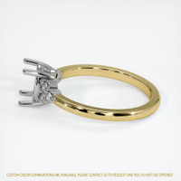 14K White & Yellow Accent Stones Ring Setting Image