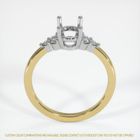 14K White & Yellow Accent Stones Ring Setting Image