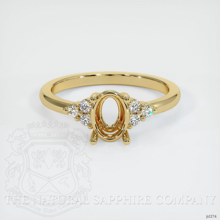 10K Yellow Gold Accent Stones Ring Setting