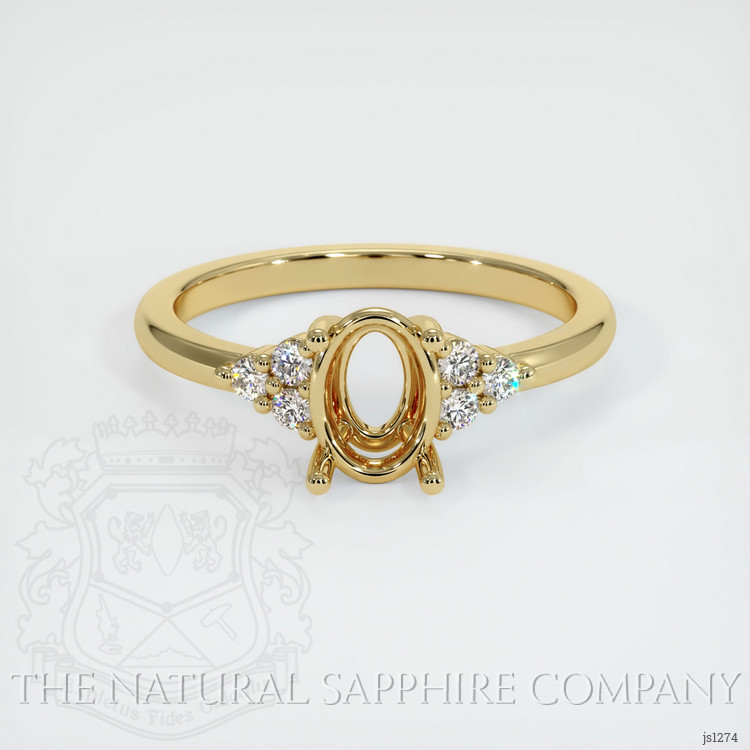 14K Yellow Gold Accent Stones Ring Setting