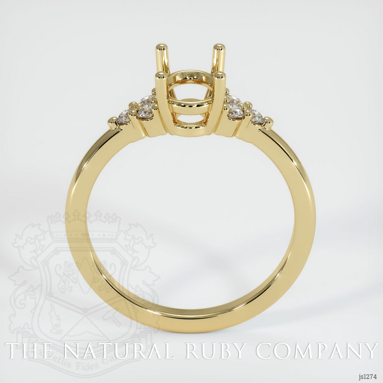14K Yellow Gold Accent Stones Ring Setting