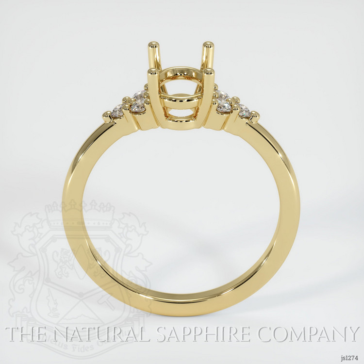 14K Yellow Gold Accent Stones Ring Setting