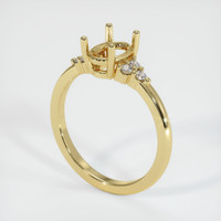 18K Yellow Gold Accent Stones Ring Setting Video