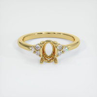 18K Yellow Gold Accent Stones Ring Setting Image