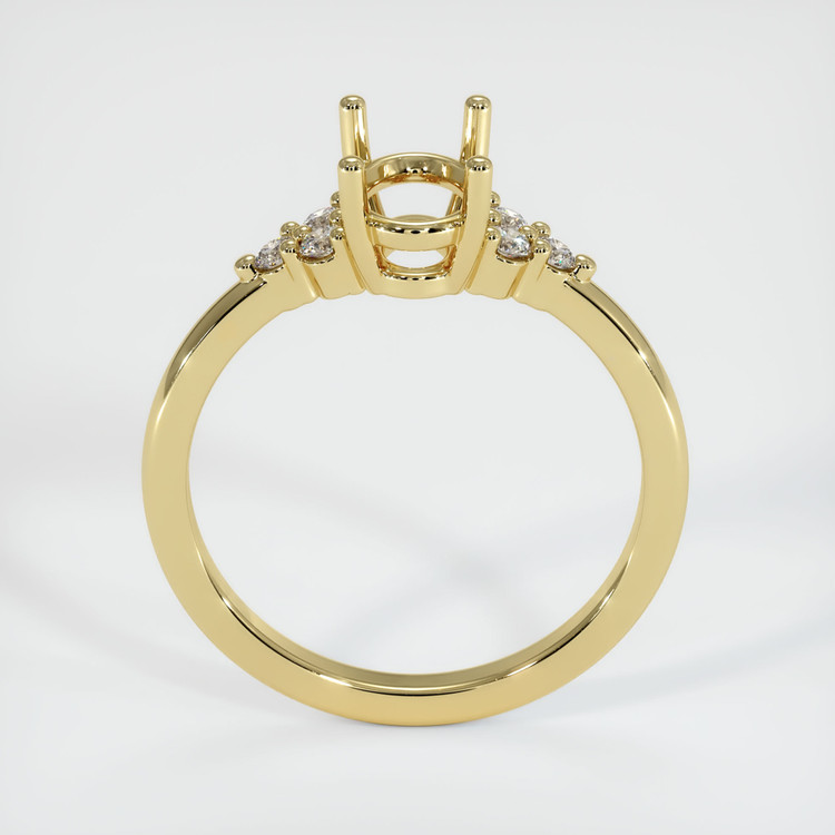 18K Yellow Gold Accent Stones Ring Setting