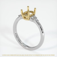 14K Yellow & White Accent Stones Ring Setting Video