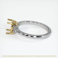 14K Yellow & White Accent Stones Ring Setting Image