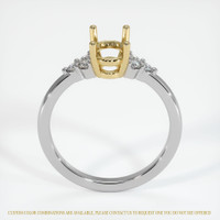 14K Yellow & White Accent Stones Ring Setting Image