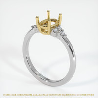 18K Yellow & White Accent Stones Ring Setting Video