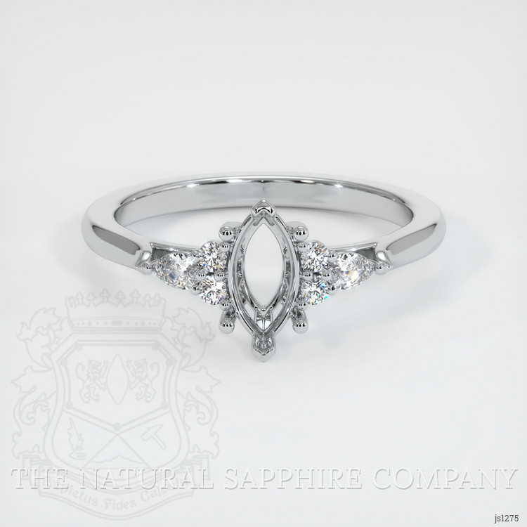 Platinum 950 Accent Stones Ring Setting