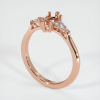 14K Rose Gold Accent Stones Ring Setting Video