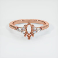 14K Rose Gold Accent Stones Ring Setting Image