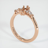 18K Rose Gold Accent Stones Ring Setting Video