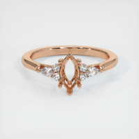 18K Rose Gold Accent Stones Ring Setting Image
