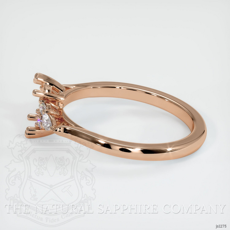 18K Rose Gold Accent Stones Ring Setting