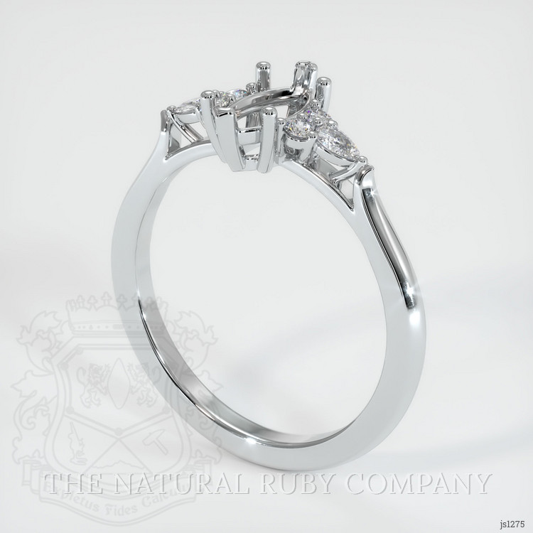 Silver Accent Stones Ring Setting