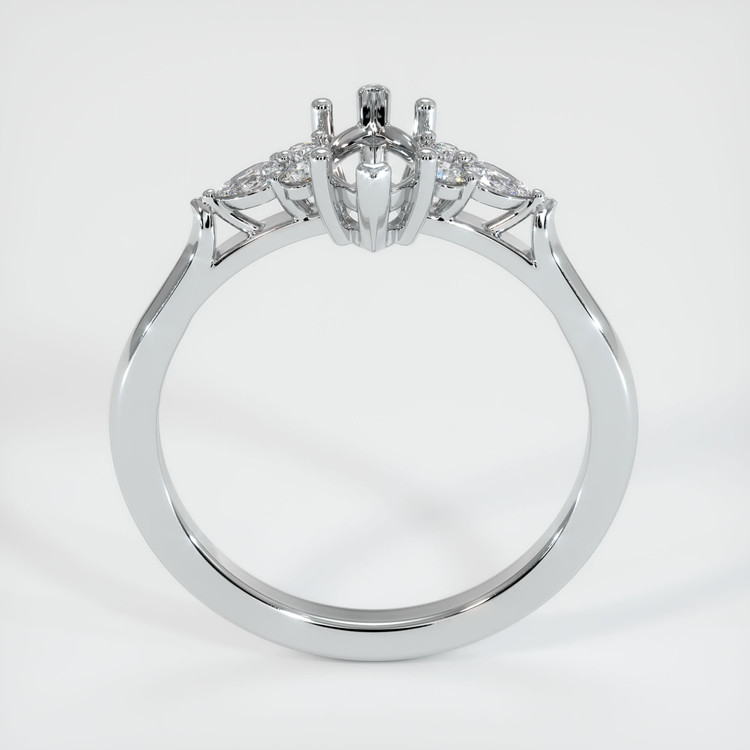 10K White Gold Accent Stones Ring Setting