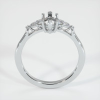 14K White Gold Accent Stones Ring Setting Image