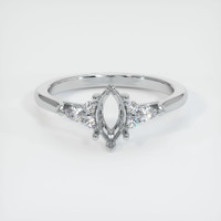 18K White Gold Accent Stones Ring Setting Image