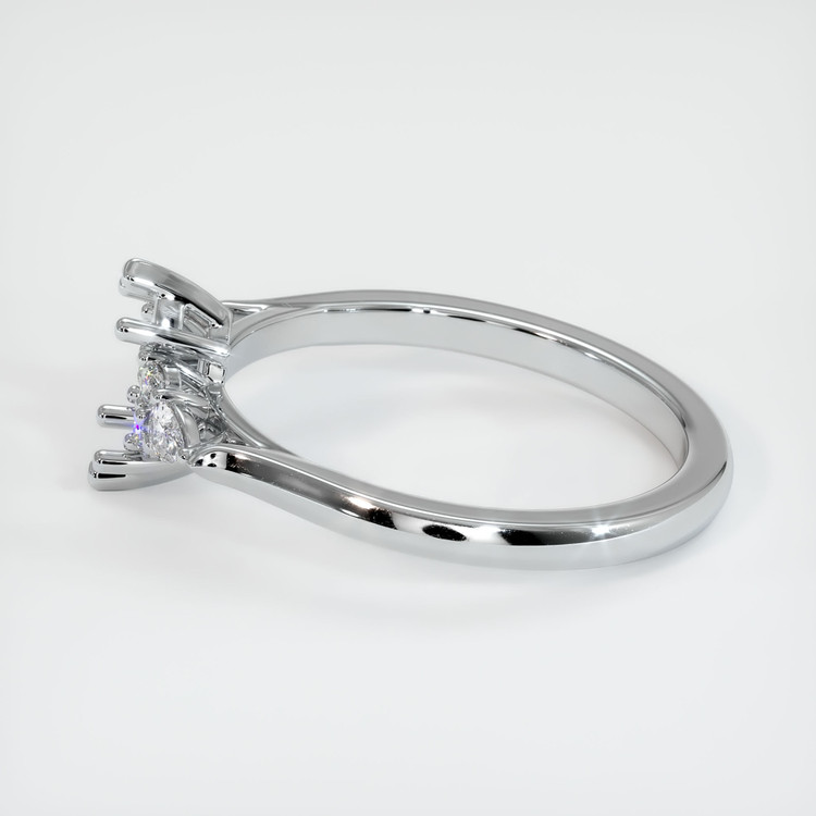 18K White Gold Accent Stones Ring Setting