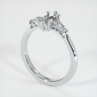 18K White Gold Accent Stones Ring Setting Image