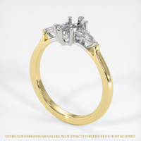14K White & Yellow Accent Stones Ring Setting Video