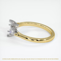 14K White & Yellow Accent Stones Ring Setting Image