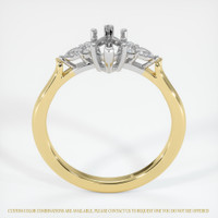 14K White & Yellow Accent Stones Ring Setting Image