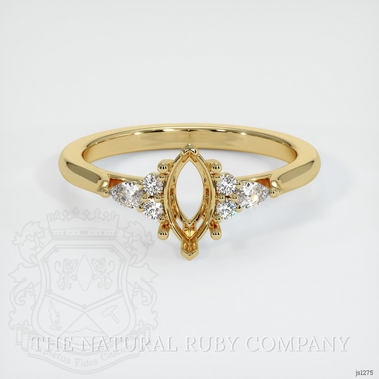 10K Yellow Gold Accent Stones Ring Setting