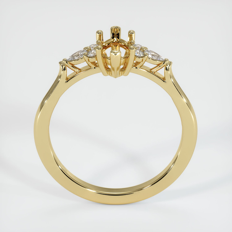 10K Yellow Gold Accent Stones Ring Setting
