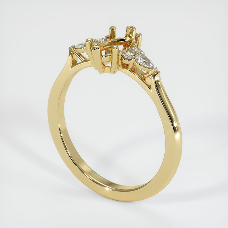 14K Yellow Gold Accent Stones Ring Setting