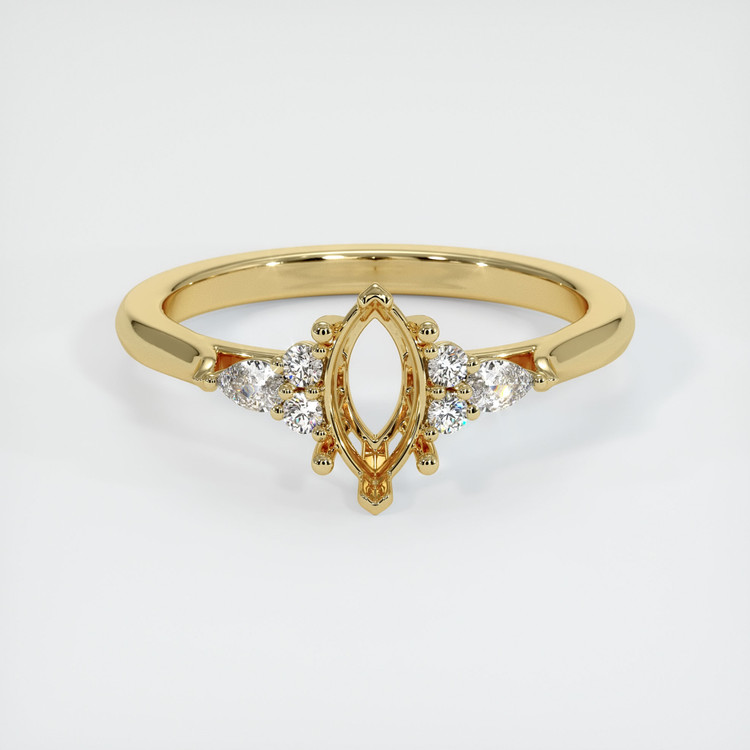 14K Yellow Gold Accent Stones Ring Setting