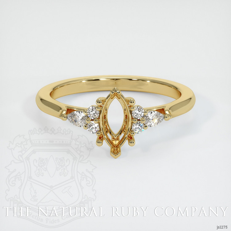 14K Yellow Gold Accent Stones Ring Setting