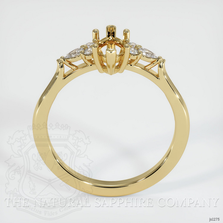 14K Yellow Gold Accent Stones Ring Setting