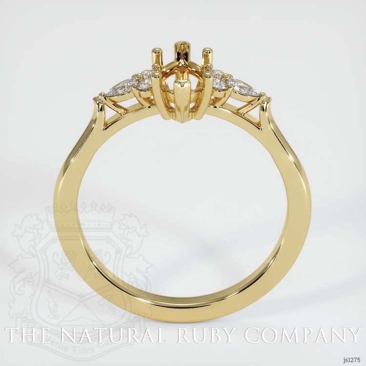 14K Yellow Gold Accent Stones Ring Setting