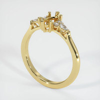 18K Yellow Gold Accent Stones Ring Setting Video