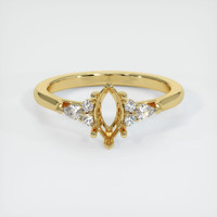18K Yellow Gold Accent Stones Ring Setting Image