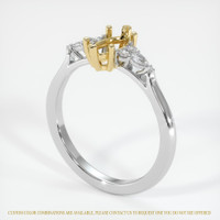 14K Yellow & White Accent Stones Ring Setting Video