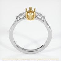 14K Yellow & White Accent Stones Ring Setting Image