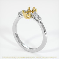 18K Yellow & White Accent Stones Ring Setting Video