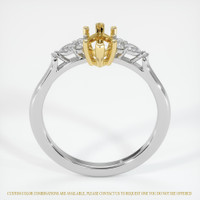 18K Yellow & White Accent Stones Ring Setting Image