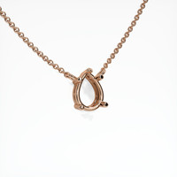 14K Rose Gold Solitaire Necklace Setting Image